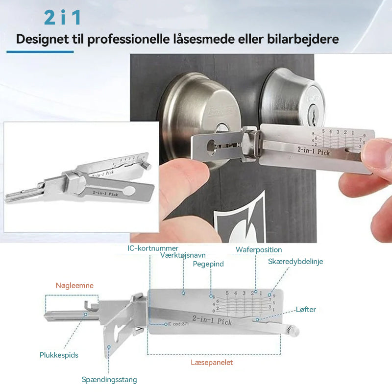 Præcisions 2-i-1 nøgledekoderværktøj