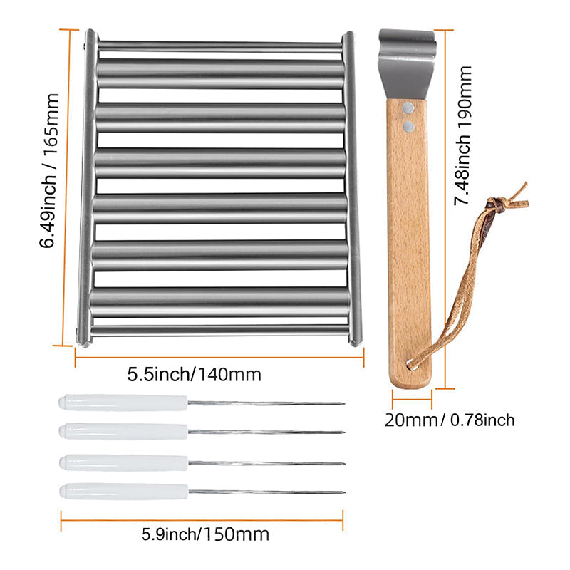 Rullende grillredskab til pølser