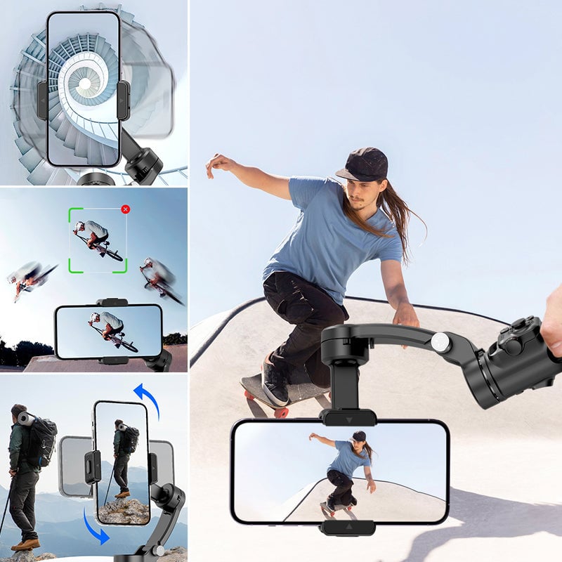 Smart 3-akset Gimbal stabilisator med AI Tracking – Professionelt Videooptagelsesværktøj
