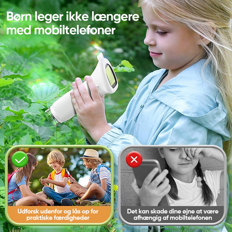 Saker bærbart håndholdt mikroskop til børn