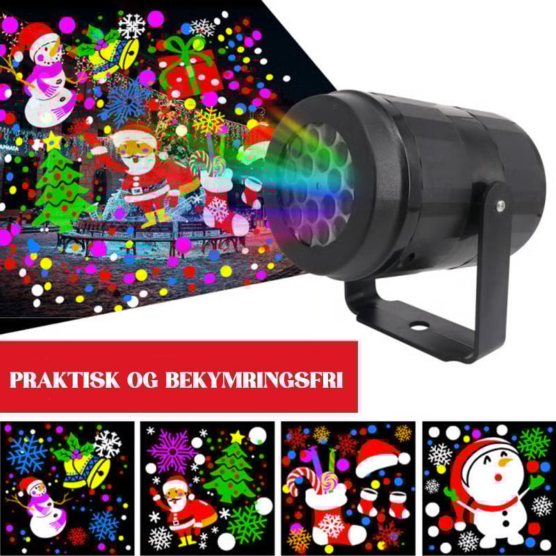 Projektorlampe med julemotiver