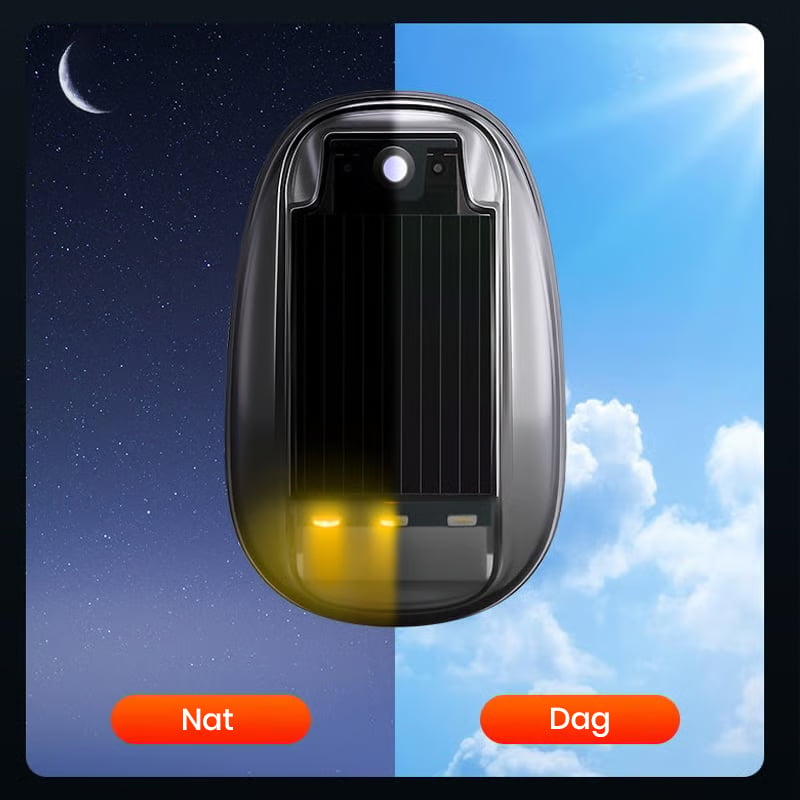 Solcelledrevne RGB tagblinklygter