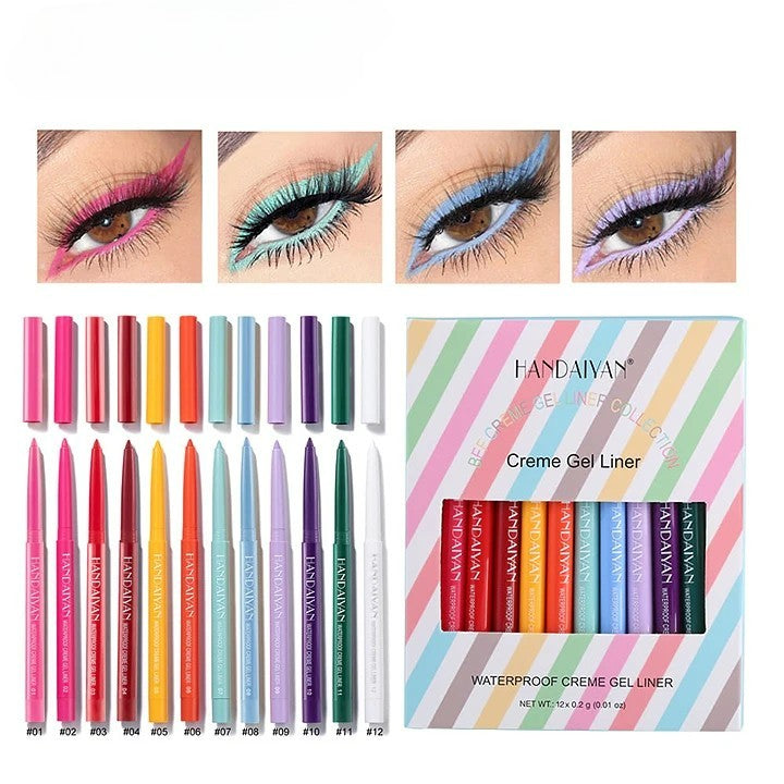 20 STK farvede eyeliner blyantsæt