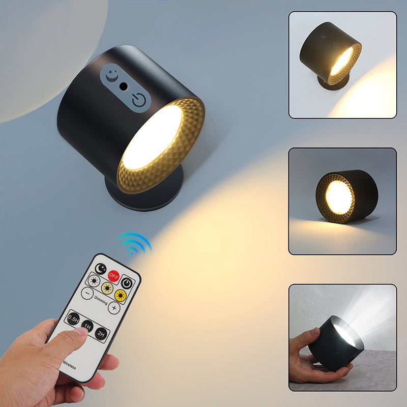 Magnetisk USB dobbelthovedet væglampe med fjernbetjening