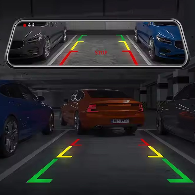 Fuld skærms HD Dash Cam med dobbeltkamera