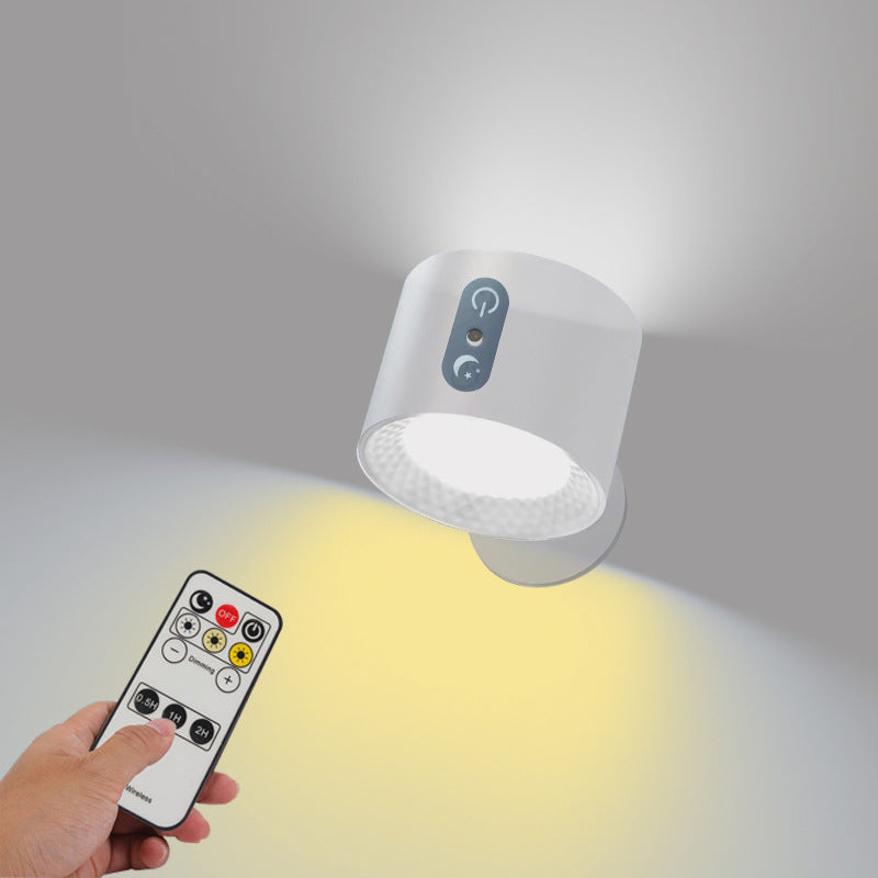 Magnetisk USB dobbelthovedet væglampe med fjernbetjening