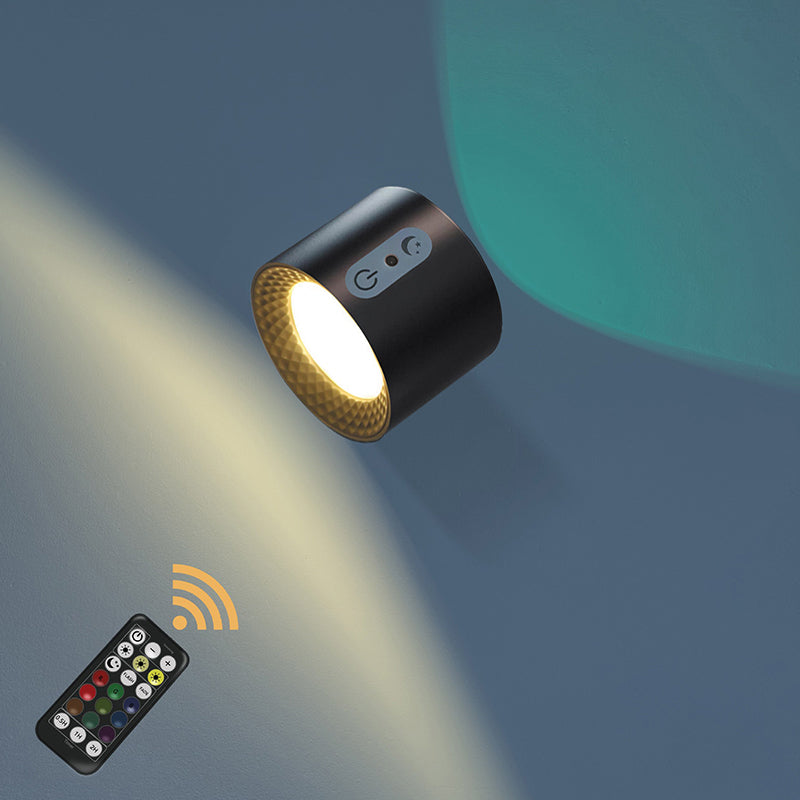 Magnetisk USB dobbelthovedet væglampe med fjernbetjening