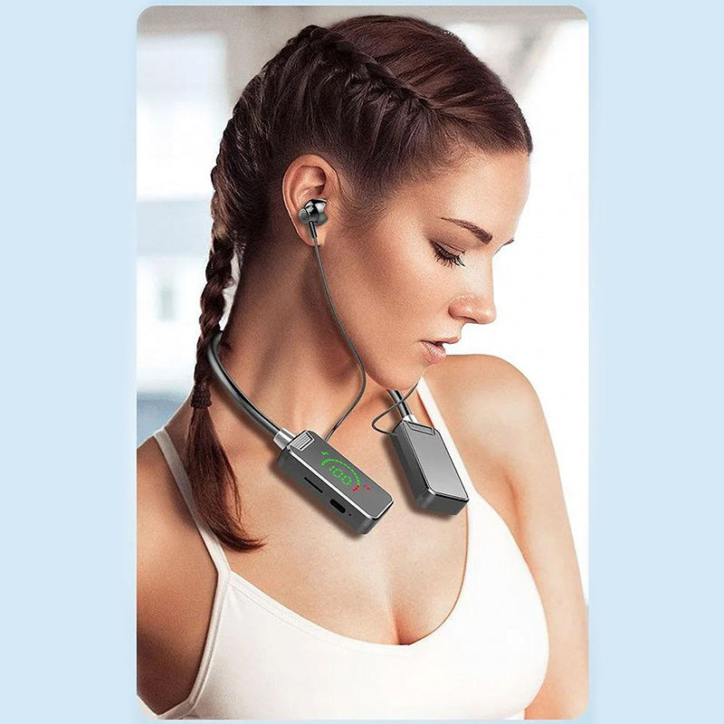 Bluetooth headset med digital display og nakkebøjle