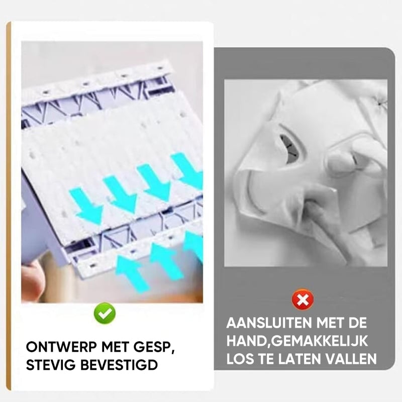 Handige mini-mop met doekwisselfunctie