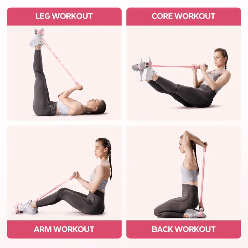 💪 Multifunktionelt modstandsbånd med pedal🏋️