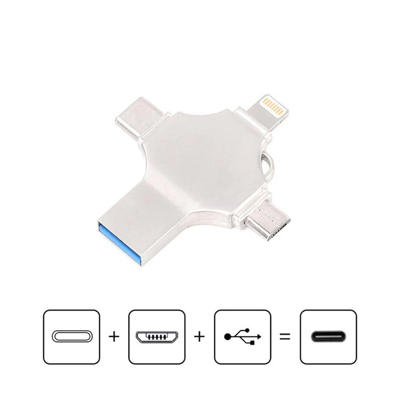 4 i 1 USB-læser Og Flashdrev