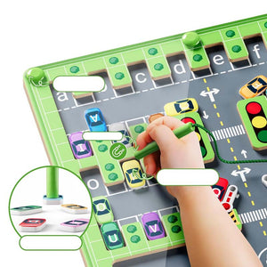 Magnetisk alfabet parkeringslegetøj