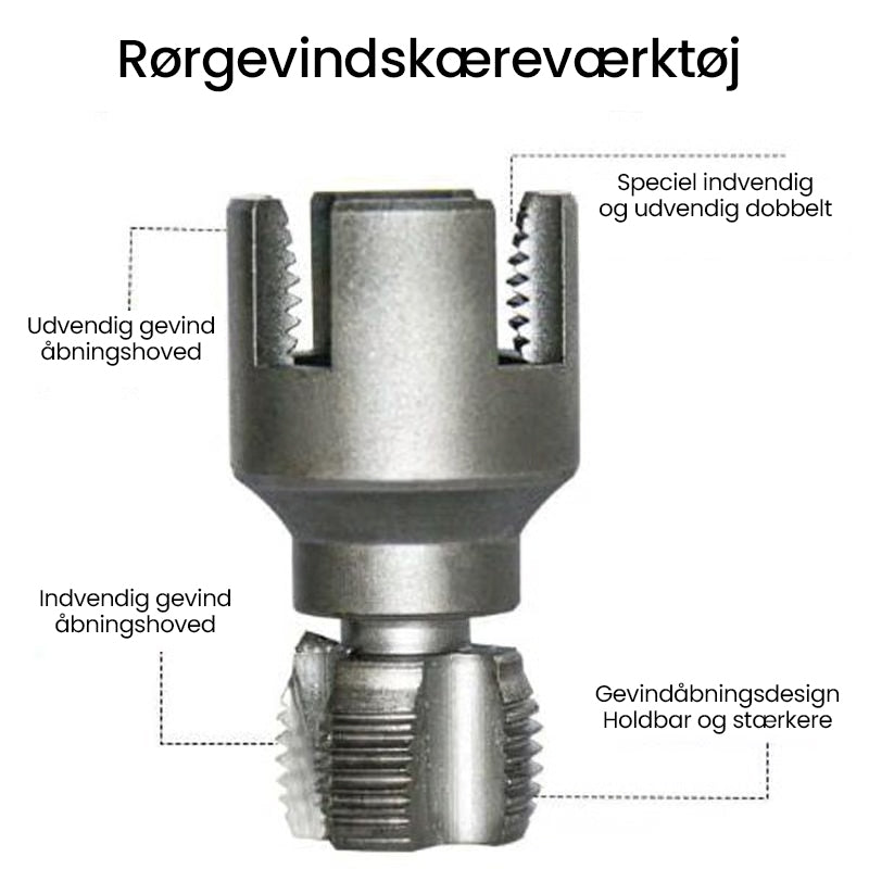 Sakerplus skæreværktøj til gevindrør