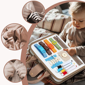 Aktivitetsbræt i filt til børns tidlige læring