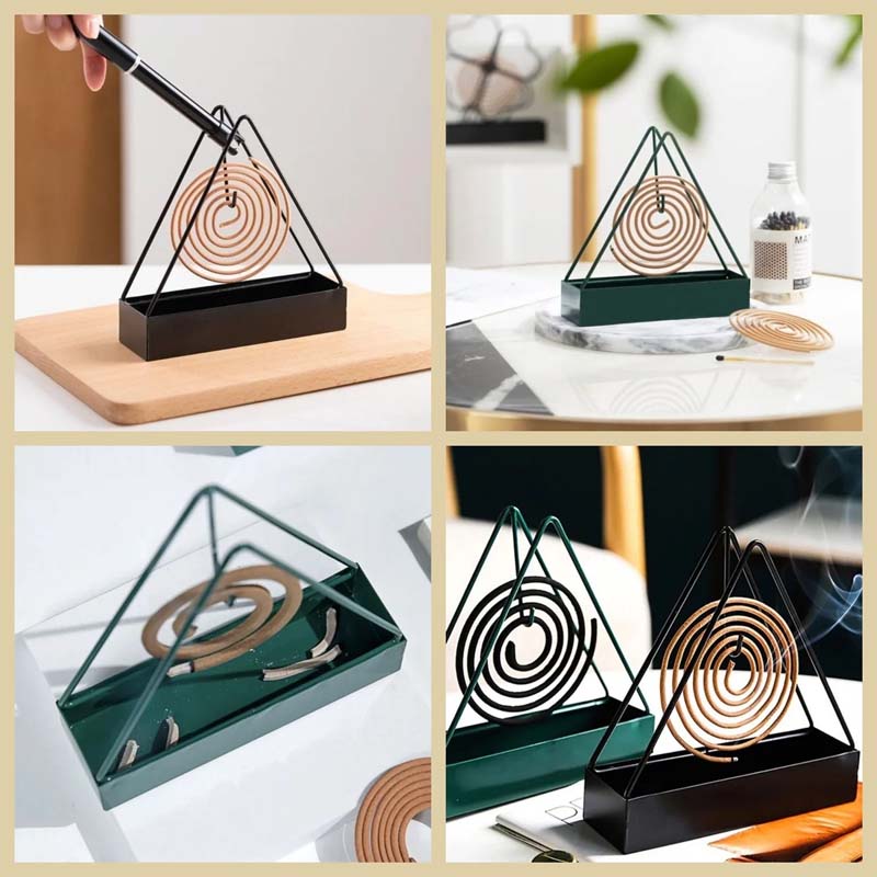 Iron triangular mosquito coil rack