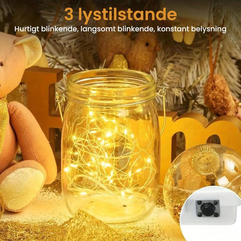 2M stjerne lyskæde i varm hvid
