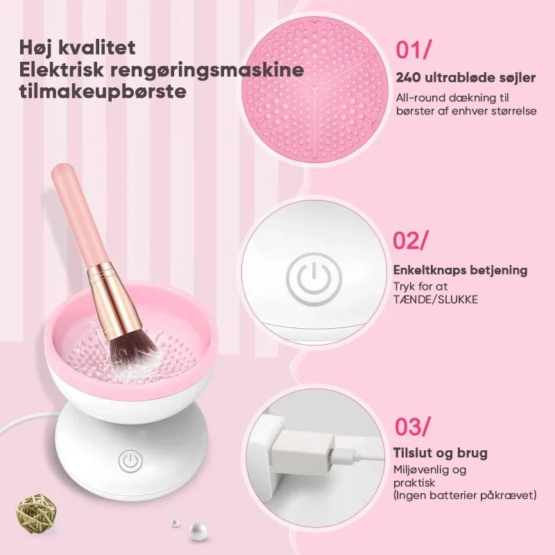 Elektrisk rensemaskine til makeup børster