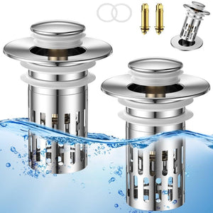 Afløbsfilter med skub-type springkerne