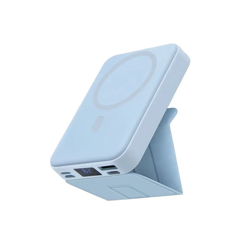 Bærbar magnetisk powerbank med trådløs opladning