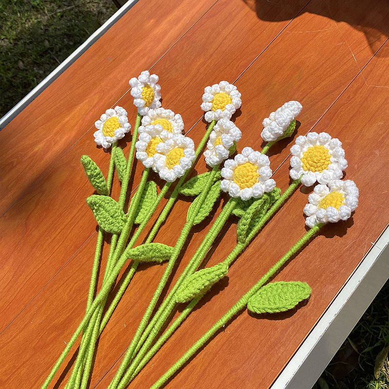 Hæklede blomsterbuketter