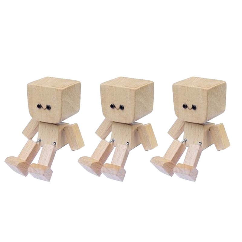 Rystende træmandsfigur