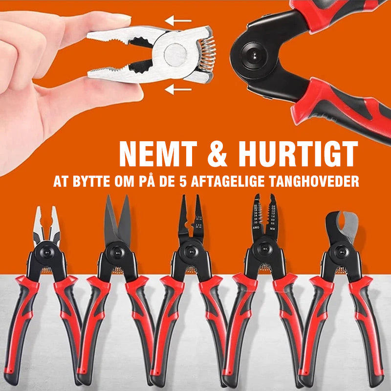 Stærkt 5-i-1 multiformålsdygtigt tangværktøjssæt