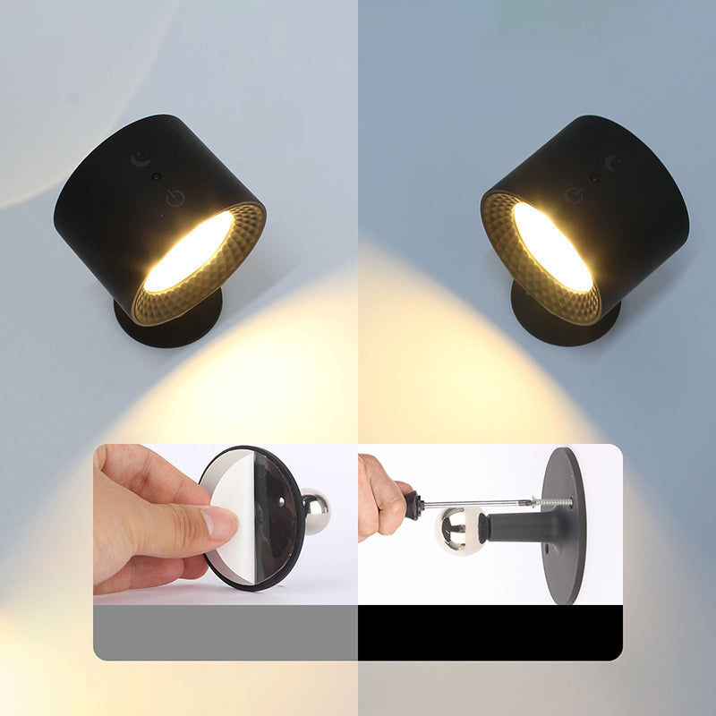 Magnetisk USB dobbelthovedet væglampe med fjernbetjening