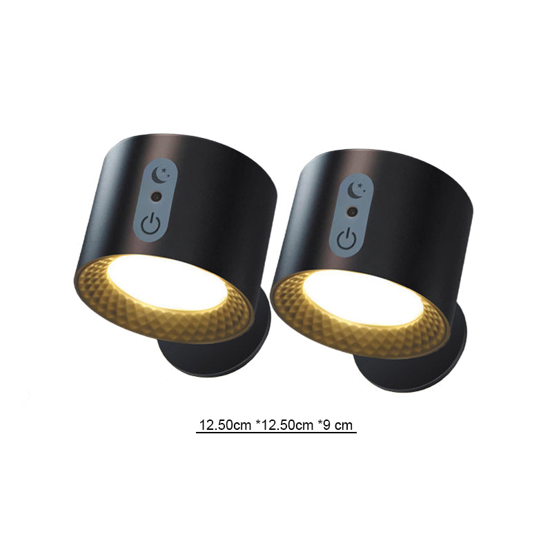 Magnetisk USB dobbelthovedet væglampe med fjernbetjening