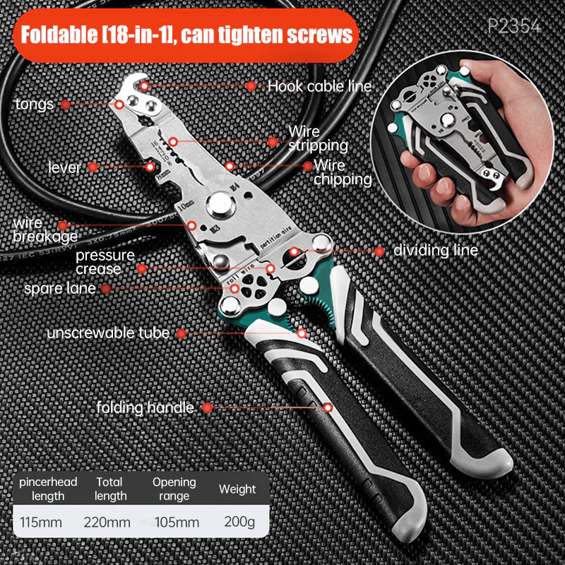 Foldbar multifunktionstang