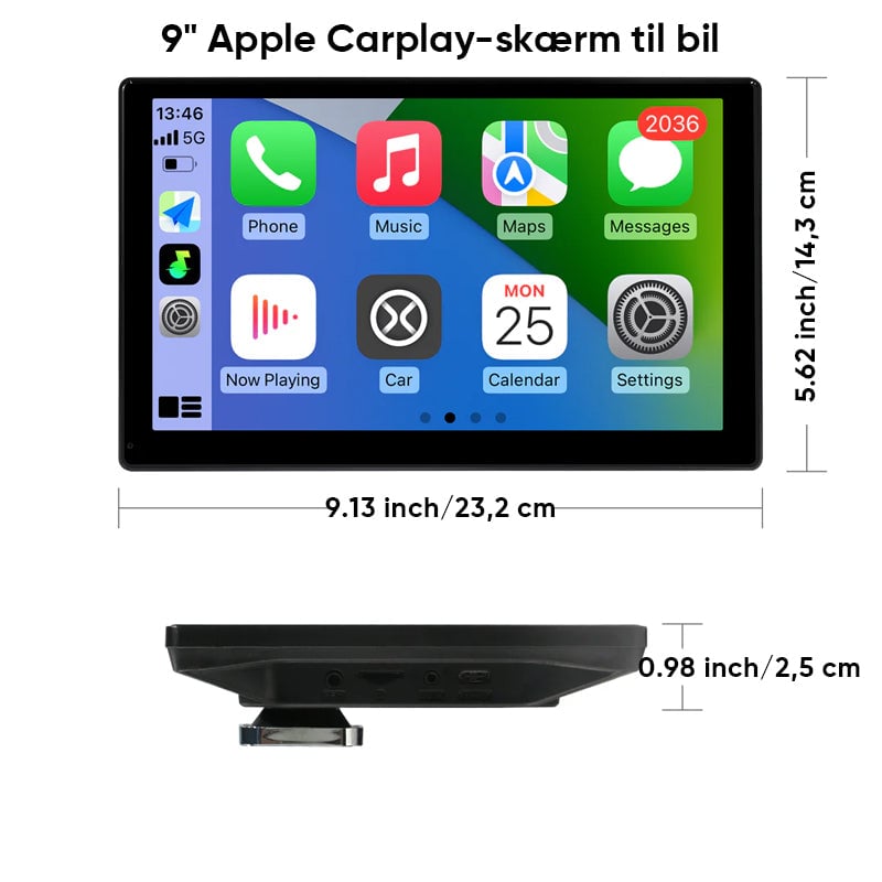Trådløs CarPlay & Android Auto touchskærm