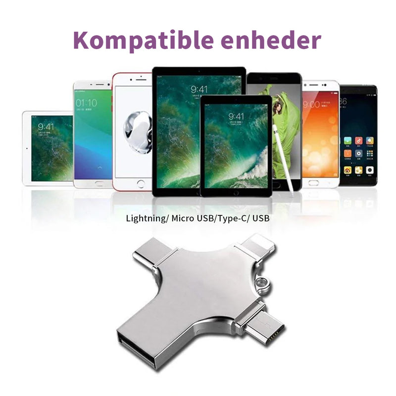 4 i 1 USB-læser Og Flashdrev