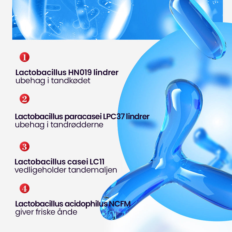Lysende og pletfjernende probiotisk tandpasta