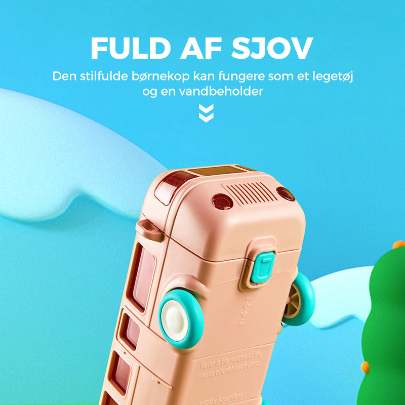 Praktisk drikkedunk i busform