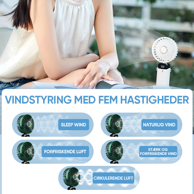 Bærbar elektrisk ventilator med kølekompres