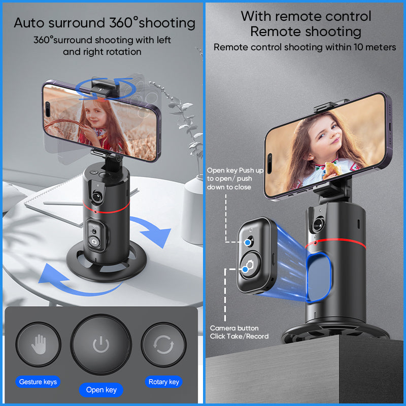 360° Smart Tracking Gimbal med ansigtsgenkendelse