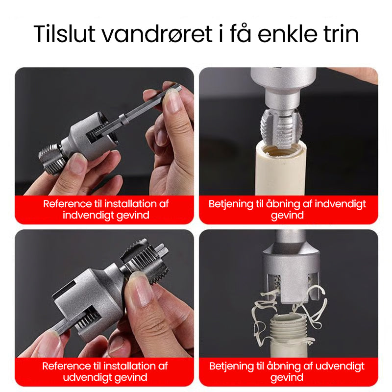 Sakerplus skæreværktøj til gevindrør