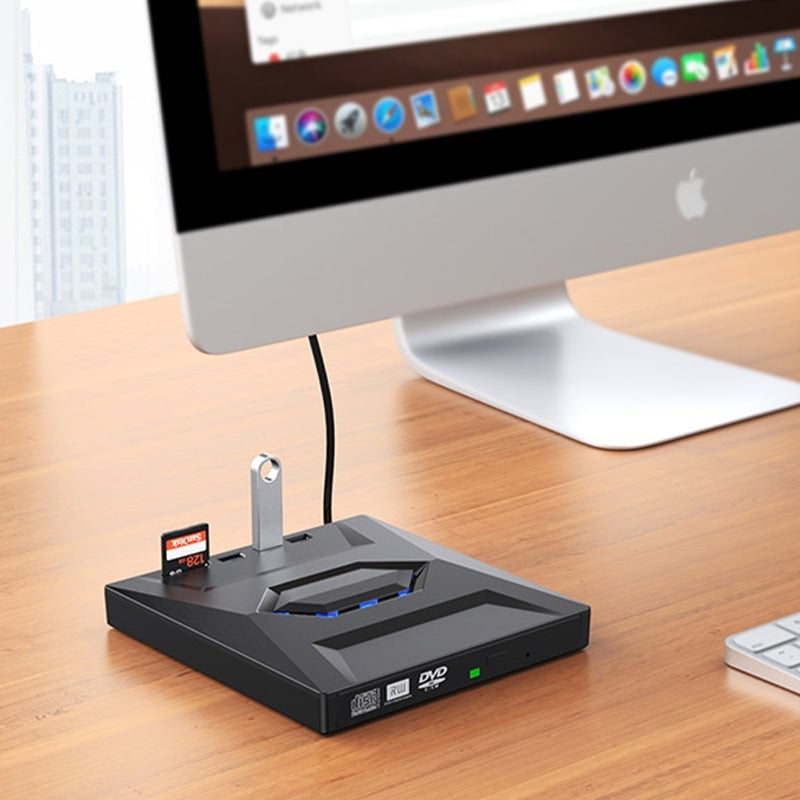 7-i-1 Eksternt USB DVD drev & Blu-ray afspiller
