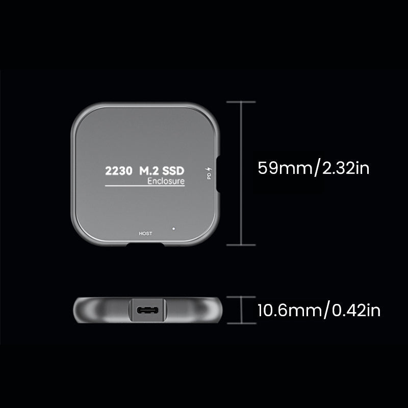 M2 magnetisk harddisk-etui med PD-hurtigopladning