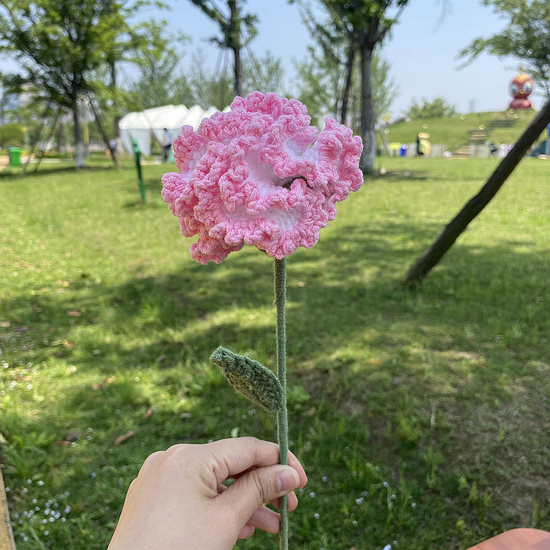 Hæklede blomsterbuketter