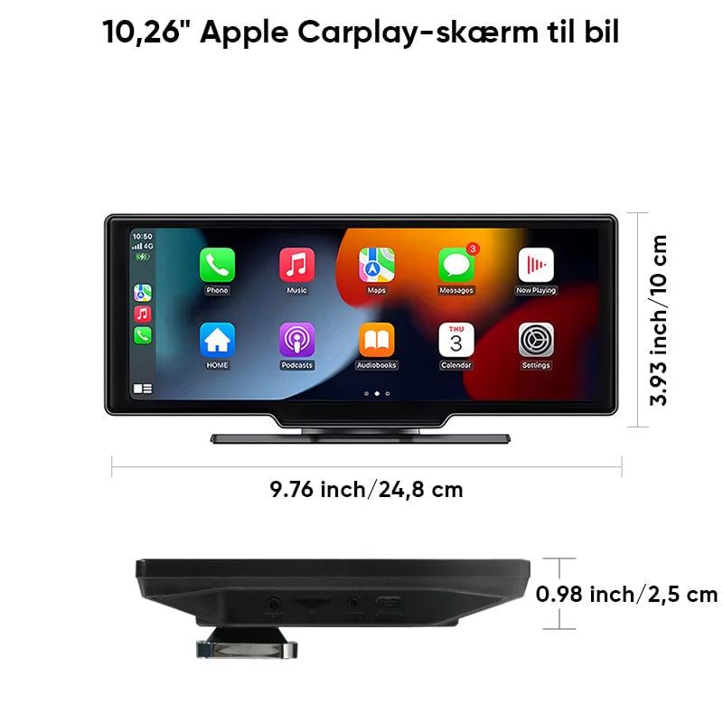 Trådløs CarPlay & Android Auto touchskærm