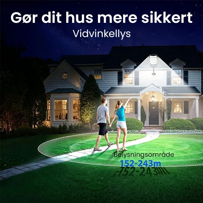 Solcelledrevne automatiske sensor gadelygter til gårdhaver