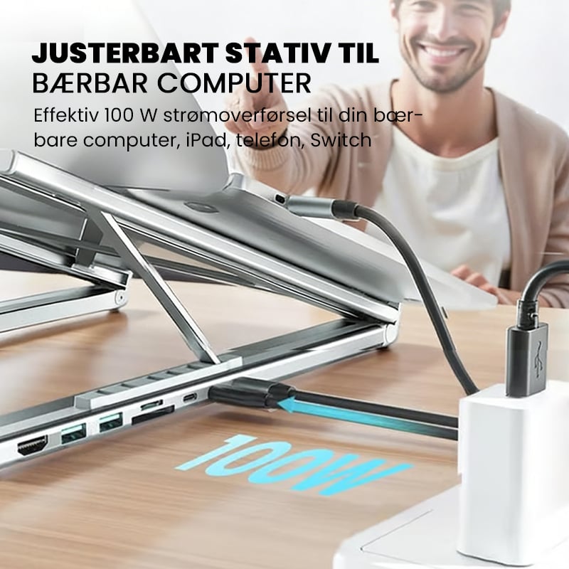 8-i-1 USB-C docking station til bærbar computer