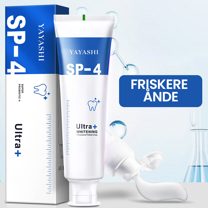 Lysende og pletfjernende probiotisk tandpasta