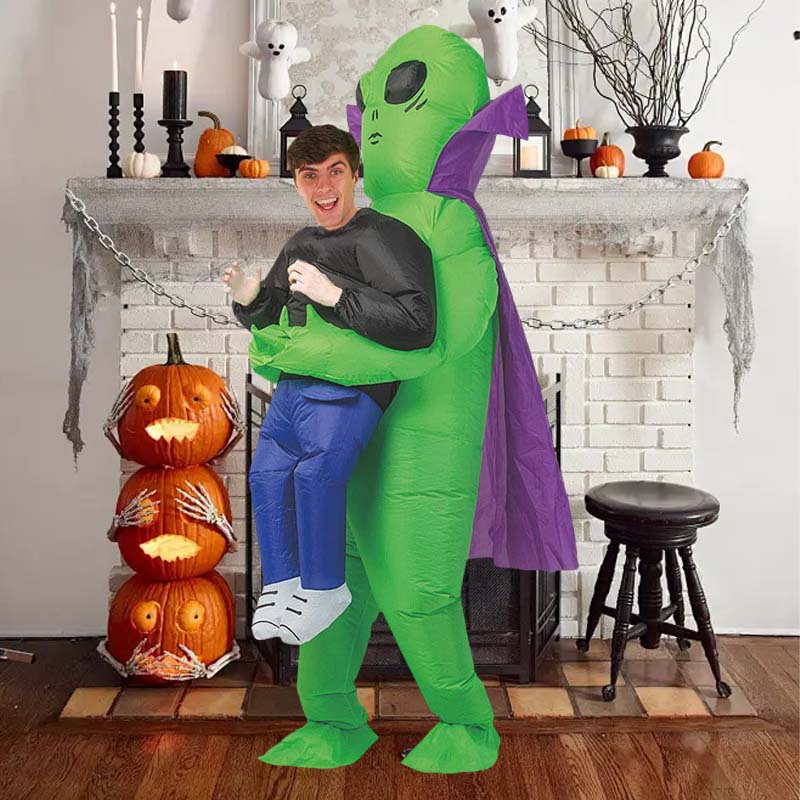 Oppusteligt alien kostume