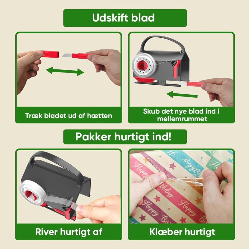 Sakerplus gavepapirskærer og dispensersæt