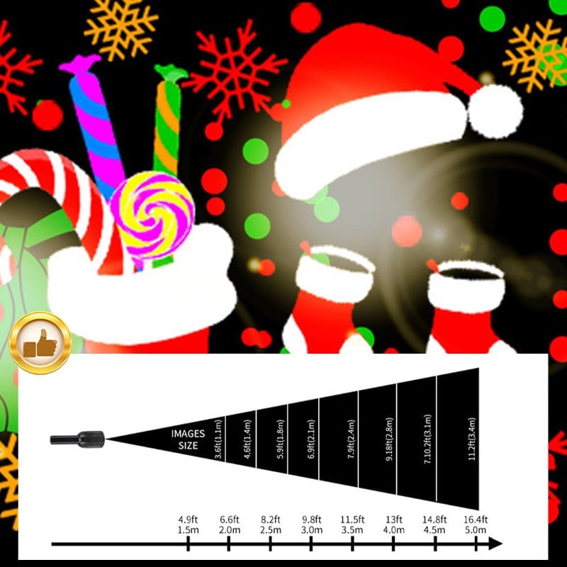 Projektorlampe med julemotiver