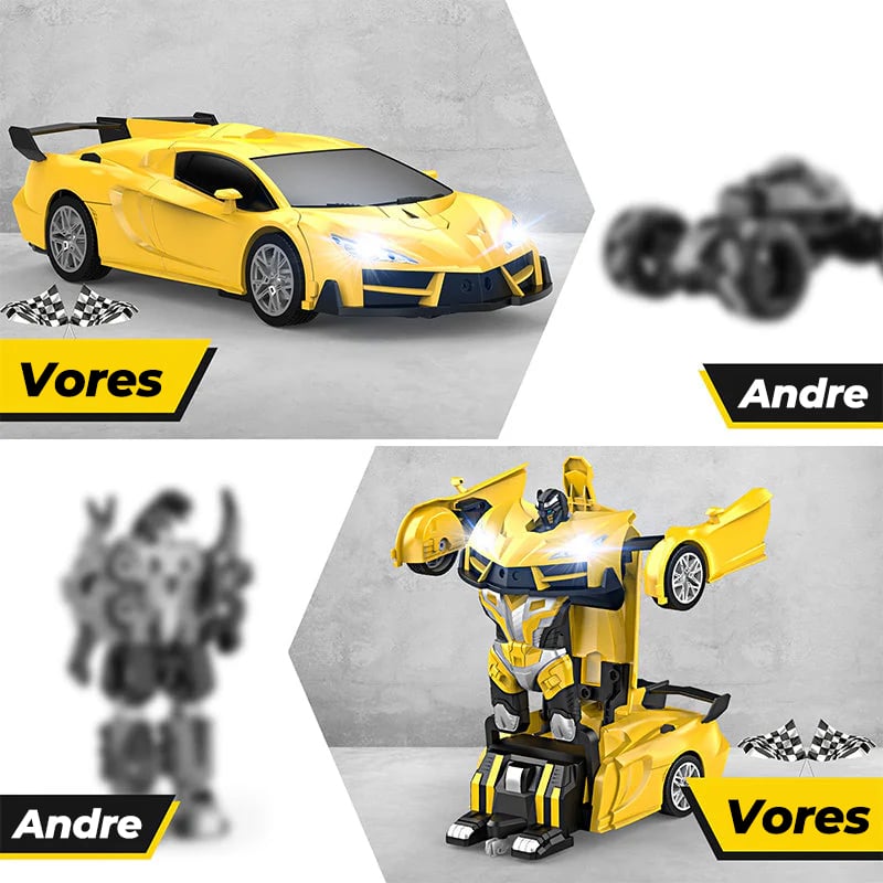 Fjernstyret transformer robotbil