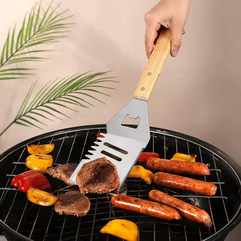 5-i-1 grillværktøj | Spatel, gaffel og blad