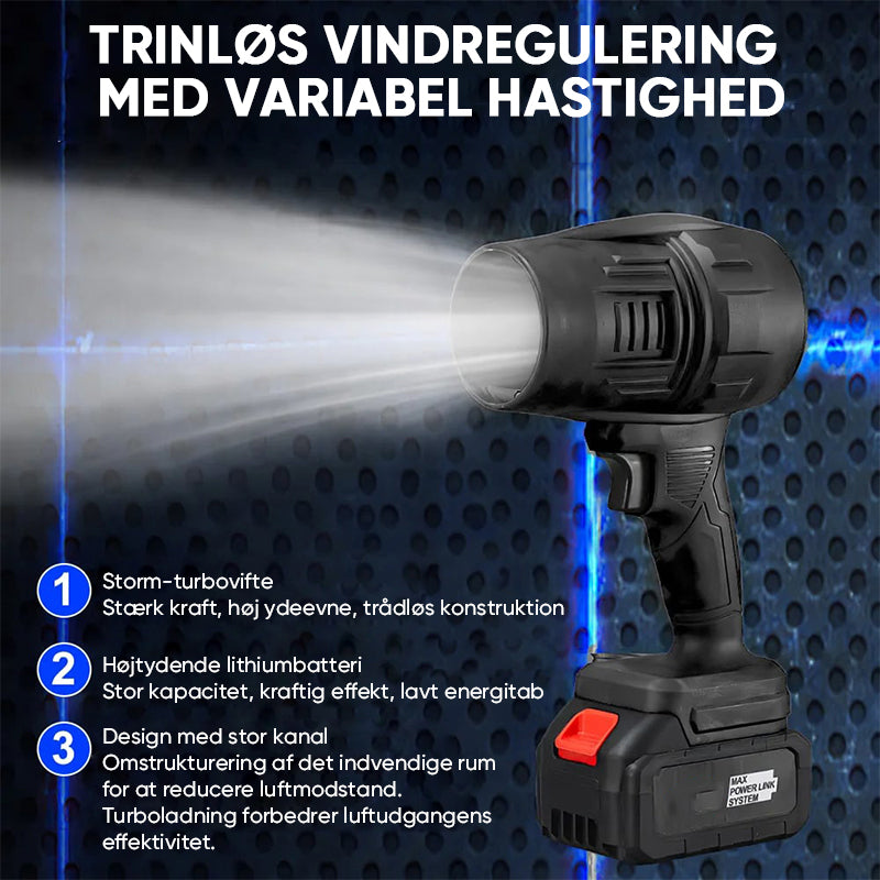 Trådløs superkraftig turboblæser