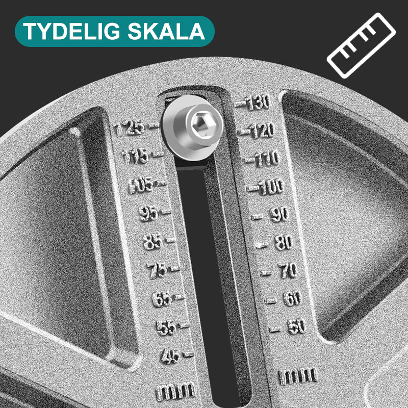 Justerbar hulskæringsværktøj til tømrerværk